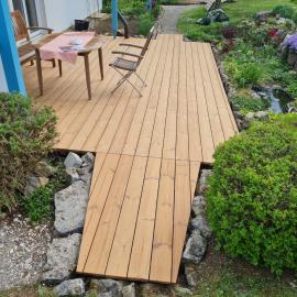 Skandinavische Thermokiefer Terrasse in Albstadt
